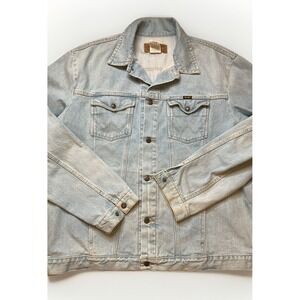Wrangler Denim Jacket Trucker 2XT Tall Big and Tall Light Wash Classic 90s Y2K